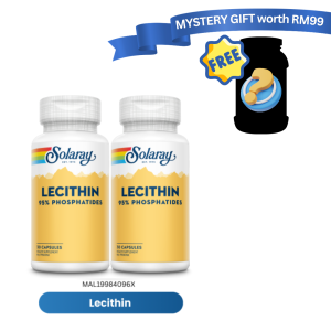 [TP] SOLARAY LECITHIN (OIL FREE) 120'c TWINPACK-MAL19984096X  (Free Supplement Gift)